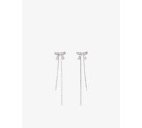 Maje Womens Maje Bow Rhinestone-Embellished Brass Drop Earrings Cristal 1Size
