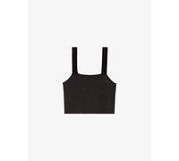 Maje Womens Maje Strappy Diamanté-Embellished Knitted Top Black 10