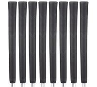 Majek Golf Club Grips- Super Jumbo Arthritic Extra Large Tour 360 Degree Black - NO LOGO - Round .600 Extra Large XL XXL Great for Tall Golfers with Big Hands - Premium Rubber Golf Grip - 8 Pack High