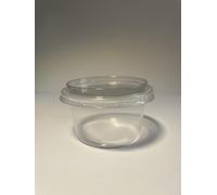 Majestic 100pk 4oz Transparent Plastic Cups with Snap Lids (Round, Basic, FOOD_STORAGE_CONTAINER, 4 ounces, 118 milliliters, Packed Meals, Picnics, Serving Food)