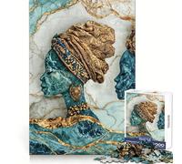 Majestic African Queens Afrocentric Art Celebrating Black Beauty And Heritage Jigsaw Puzzle for Teenagers 1000 Pieces Strong Memory Calm Daily Joyful Challenge Xmas Gift (38x26cm)