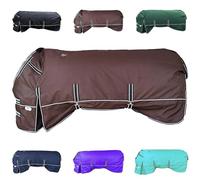 Majestic Ally 1200 D Ripstop Nylon Horse Turnout Blanket, Waterproof, Heavyweight, Rain and Weather Resistant for Fall, or Cold Winter Weather, 250 GSM (Brown, 80 - Inch)