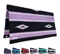 Majestic Ally 36"x 34" Navajo Design Acrylic Saddle Blanket -2.4 lbs (Purple and Black)