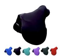 Majestic Ally English Saddle Cover with Adjustable Handle, 4-Way Stretch Spandex/Elastane Fabric, Multiple Colors (Black)