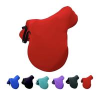 Majestic Ally English Saddle Cover with Adjustable Handle, 4-Way Stretch Spandex/Elastane Fabric, Multiple Colors (Red)