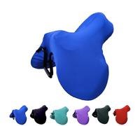 Majestic Ally English Saddle Cover with Adjustable Handle, 4-Way Stretch Spandex/Elastane Fabric, Multiple Colors (Royal Blue)