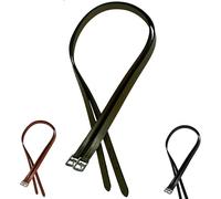Majestic Ally Genuine Leather English Stirrup Leathers, Ideal for Schooling and Daily use (Pack of 2) (Brown, 48 Inch)