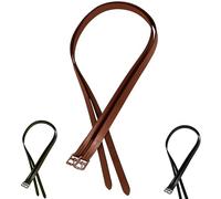 Majestic Ally Genuine Leather English Stirrup Leathers, Ideal for Schooling and Daily use (Pack of 2) (Chestnut, 48 Inch)