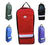 Majestic Ally Halter Bridle Carry Bag - Reflective, Padded with Front Large Pocket Tack Carry Bag to Keep Horse Tack Clean and Safe (Red)