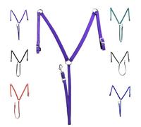 Majestic Ally Horse Breastplate, Harness for Horses, Nylon and Padded (Purple, Full)