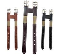 Majestic Ally Leather Girth Extender with Heavy-Duty Elastics, Durable, Flexible (Brown)