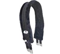 Majestic Ally Mink Fleece Padded Girth with Heavy Duty Elastics & Stainless Steal Hardware Brown -42",44",46",48" and 50" (Black, 50 Inch)