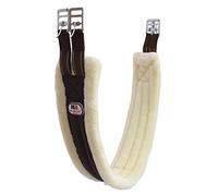 Majestic Ally Mink Fleece Padded Girth with Heavy Duty Elastics & Stainless Steal Hardware Brown -42",44",46",48" and 50" (46 Inch, Brown)