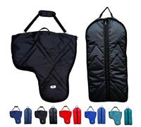 Majestic Ally Nylon Padded Horse Western Saddle Carry Bag, Bridle Bag Set, Multiple Colors (Black)