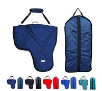 Majestic Ally Nylon Padded Horse Western Saddle Carry Bag, Bridle Bag Set, Multiple Colors (Navy)