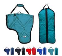 Majestic Ally Nylon Padded Horse Western Saddle Carry Bag, Bridle Bag Set, Multiple Colors (Teal)