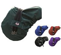 Majestic Ally Nylon Waterproof Fleece Lined Ride On English Saddle Cover-Multiple Color (Hunter Green)