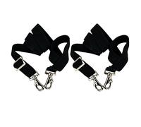 Majestic Ally Pack of 2 Adjustable Length Horse Blanket Sheet Replacement Elastic Leg Strap with Double Swivel Snaps - Black