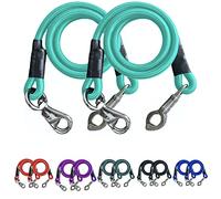 Majestic Ally Pack of 2, Bungee Trailer Tie for Horse Haulage with Panic Snap and Bull Snap (Turquoise)