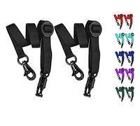 Majestic Ally Pack of 2, Double Thick Trailer Tie for Horse Haulage with Adjustable Buckle, Panic Snap and Bull Snap - 1 Inch by 36 Inch (Black)