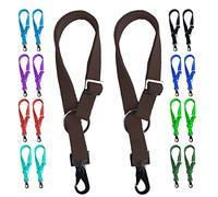 Majestic Ally Pack of 2 Horse Water Bucket Strap Hangers - Adjustable 18” to 30” length - Practical and Easy Design for Indoor or Outdoor Use (Chocolate)