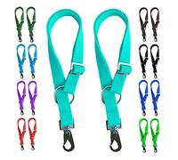 Majestic Ally Pack of 2 Horse Water Bucket Strap Hangers - Adjustable 18” to 30” Length - Practical and Easy Design for Indoor or Outdoor Use (Turquoise)