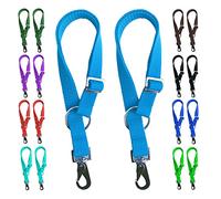 Majestic Ally Pack of 2 Horse Water Bucket Strap Hangers - Adjustable 18” to 30” Length - Practical and Easy Design for Indoor or Outdoor Use (Hurricane Blue)