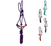 Majestic Ally Poly Braided Patriotic Nose Poly Rope Halter and 10' Matching Lead (Purple)