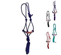 Majestic Ally Poly Braided Patriotic Nose Poly Rope Halter and 10' Matching Lead (Royal Blue)