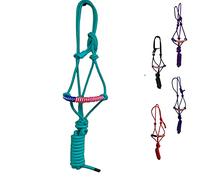 Majestic Ally Poly Braided Patriotic Nose Poly Rope Halter and 10' Matching Lead (Turquoise)