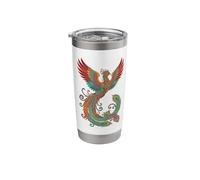 Majestic Asian Chinese Phoenix Rising Mythical Firebird Stainless Steel Insulated Tumbler