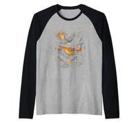 Majestic Bald Eagle Flying Mountain Wilderness River Moon Raglan Baseball Tee