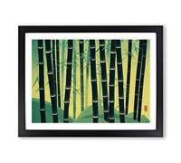Majestic Bamboo Forest Framed Print | A2 Black Framed Wall Art | Ready to Hang | Modern Landscape Picture | Living Room Bedroom Lounge Office