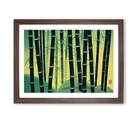 Majestic Bamboo Forest Framed Print | A4 Walnut Framed Wall Art | Ready to Hang | Modern Landscape Picture | Living Room Bedroom Lounge Office