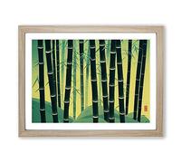 Majestic Bamboo Forest H1022 Framed Print for Living Room Bedroom Home Office Décor, Wall Art Picture Ready to Hang, Oak A2 Frame (64 x 46 cm)