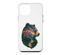 Majestic Bear Mountain River Wildlife Double Exposure hikers Case for iPhone 12 mini