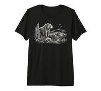 Majestic Bear Overlooking Mountain Wilderness Premium T-Shirt