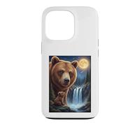 Majestic Bear Under the Moonlight Sky Nature Scene Case for iPhone 13 Pro