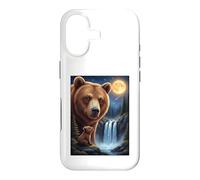 Majestic Bear Under the Moonlight Sky Nature Scene Case for iPhone 17