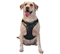 Majestic Black Cat No Pull Dog Harness Adjustable Reflective Oxford Easy Control Medium Large Dog Harness