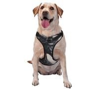 Majestic Black Horse No Pull Dog Harness Adjustable Reflective Oxford Easy Control Medium Large Dog Harness