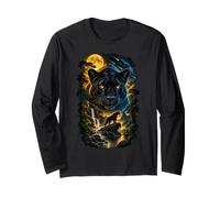 Majestic Black Panther Cosmic Landscape Wildlife Lover Long Sleeve T-Shirt