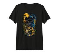 Majestic Black Panther Cosmic Landscape Wildlife Lover Premium T-Shirt
