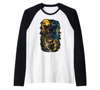 Majestic Black Panther Cosmic Landscape Wildlife Lover Raglan Baseball Tee