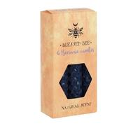 Majestic Blue Beeswax Spell Candles - 11cm x 5.5cm (Pack of 6) - Long-lasting & Vibrant Decor, Magical Ambience - Perfect for Home & Office