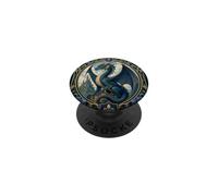 Majestic Blue Dragon Art Nouveau Castle PopSockets Adhesive PopGrip