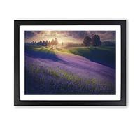 Majestic Bluebell Field Framed Print | A2 Black Framed Wall Art | Ready to Hang | Modern Nature Picture | Living Room Bedroom Lounge Office