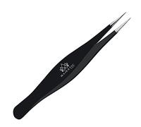 Majestic Bombay Fine Point Tweezers for Women and Men - Splinter Ticks, Facial, Brow and Ingrown Hair Removal - Sharp, Needle Nose, Surgical Precision Pluckers Best for Chin Hair