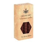 Majestic Brown Beeswax Spell Candles - 11cm x 5.5cm (Pack of 6) - Long-Lasting & Vibrant Decor, Magical Ambience - Perfect for Home & Office