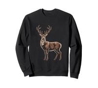 Majestic Buck Stag Antlers Forest Wildlife Icon Sweatshirt